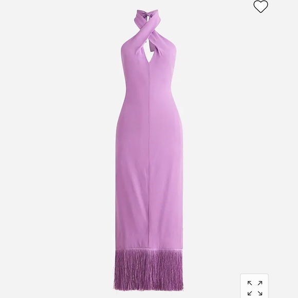 J. Crew Dresses & Skirts - JCREW Collection halter-neck fringe-hem dress in crepe